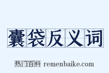 囊袋反义词是什么意思的图片